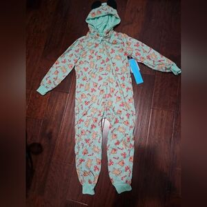 Disney Mint Green Gingerbread Kids Footie